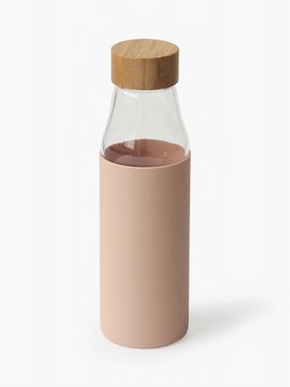 Glass Water Bottle 500ml, £20, Caroline Gardner at John Lewis