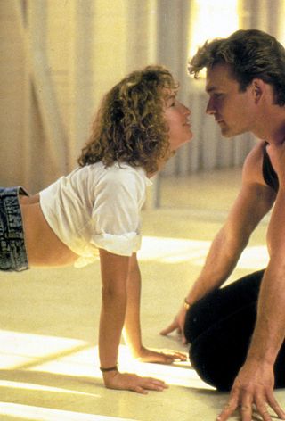 a last-minute halloween costume idea shown in a photo of Baby from Dirty Dancing