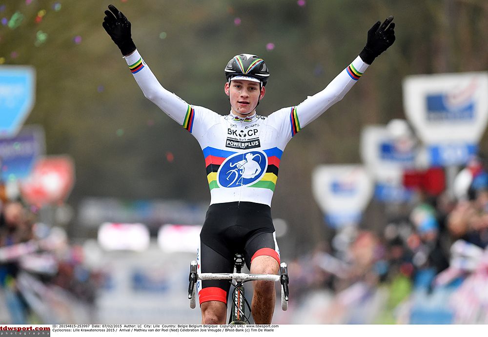 Mathieu Van der Poel (BKCP-Powerplus) takes a solo win in Lille