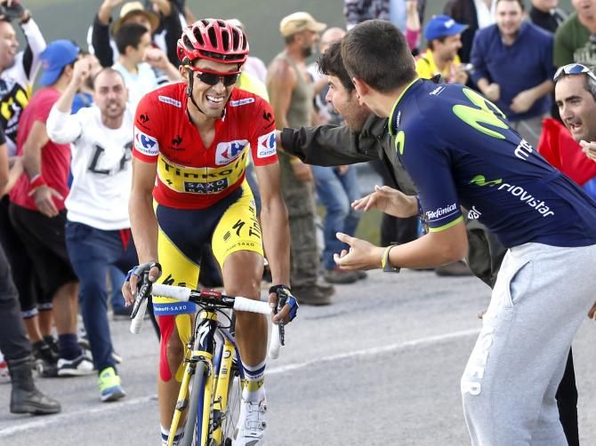 Alberto Contador (Tinkoff-Saxo) on the attack