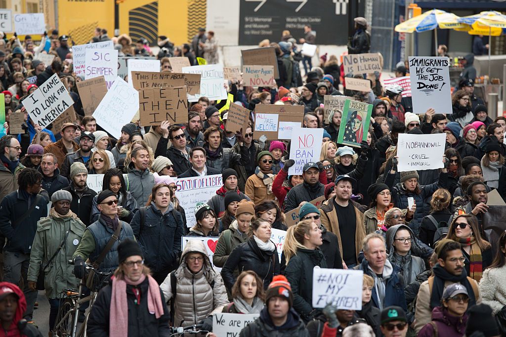 Travel ban protest.