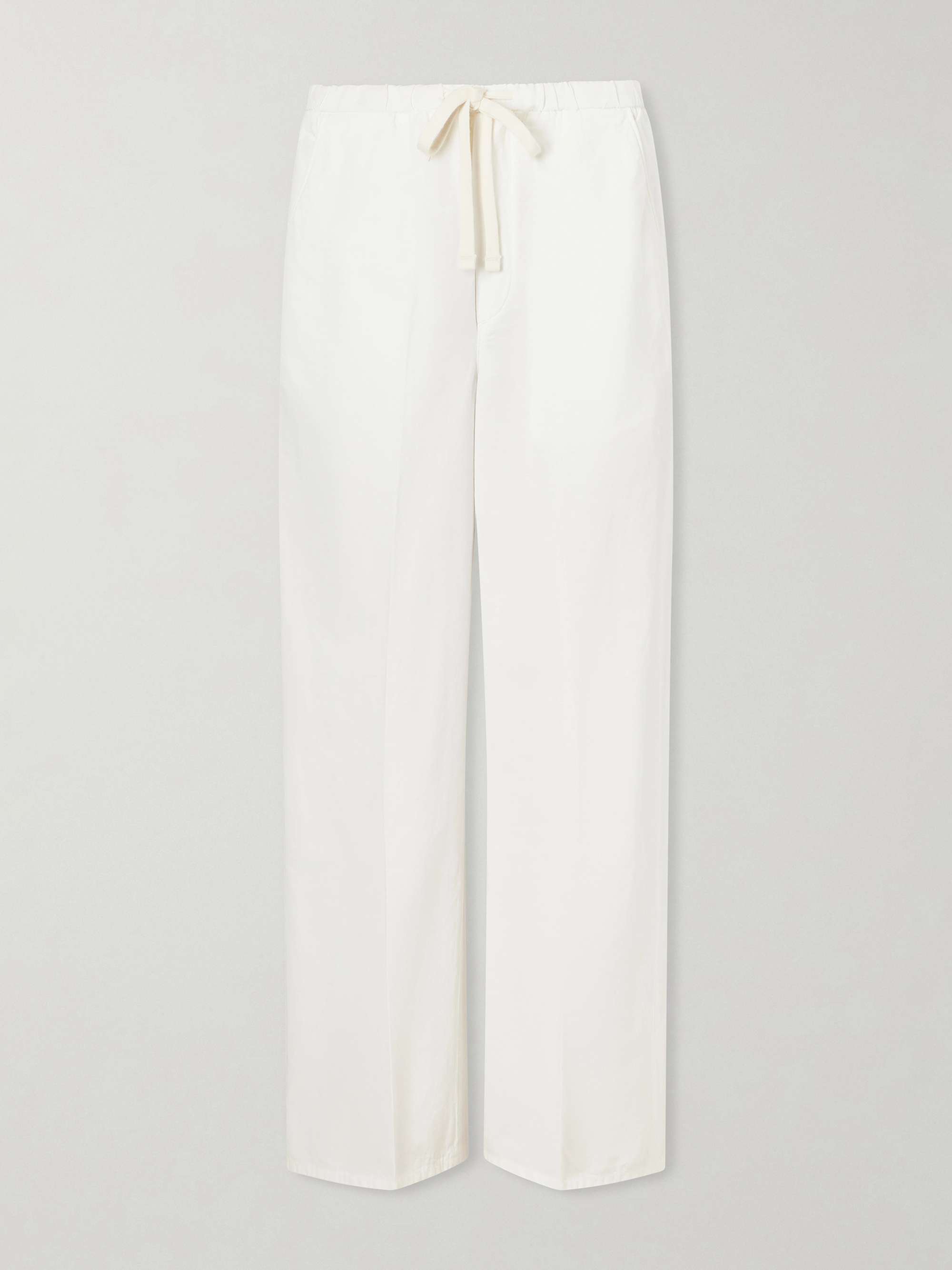 Aurora Cotton and Linen-Blend Wide-Leg Pants