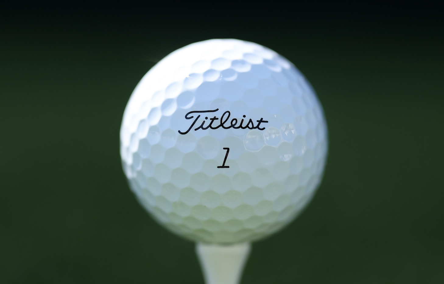 A Titleist Pro V1 ball on a tee