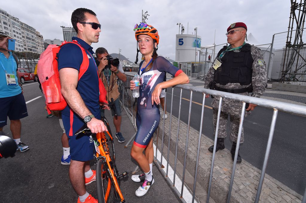 Elizabeth Armitstead (Great Britain) gets her breath back after the fast finale