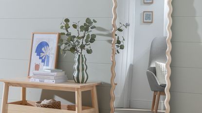 Scandi style wavy mirror