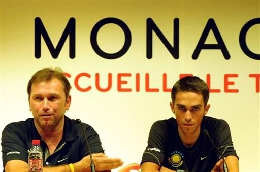 Johan Bruyneel introduced Contador as the team's leader.