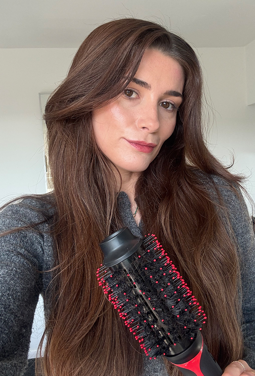 Beauty editor Eleanor Vousden after testing the Revlon hair multistyler