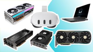 Composite image showing six of the best graphics cards for VR