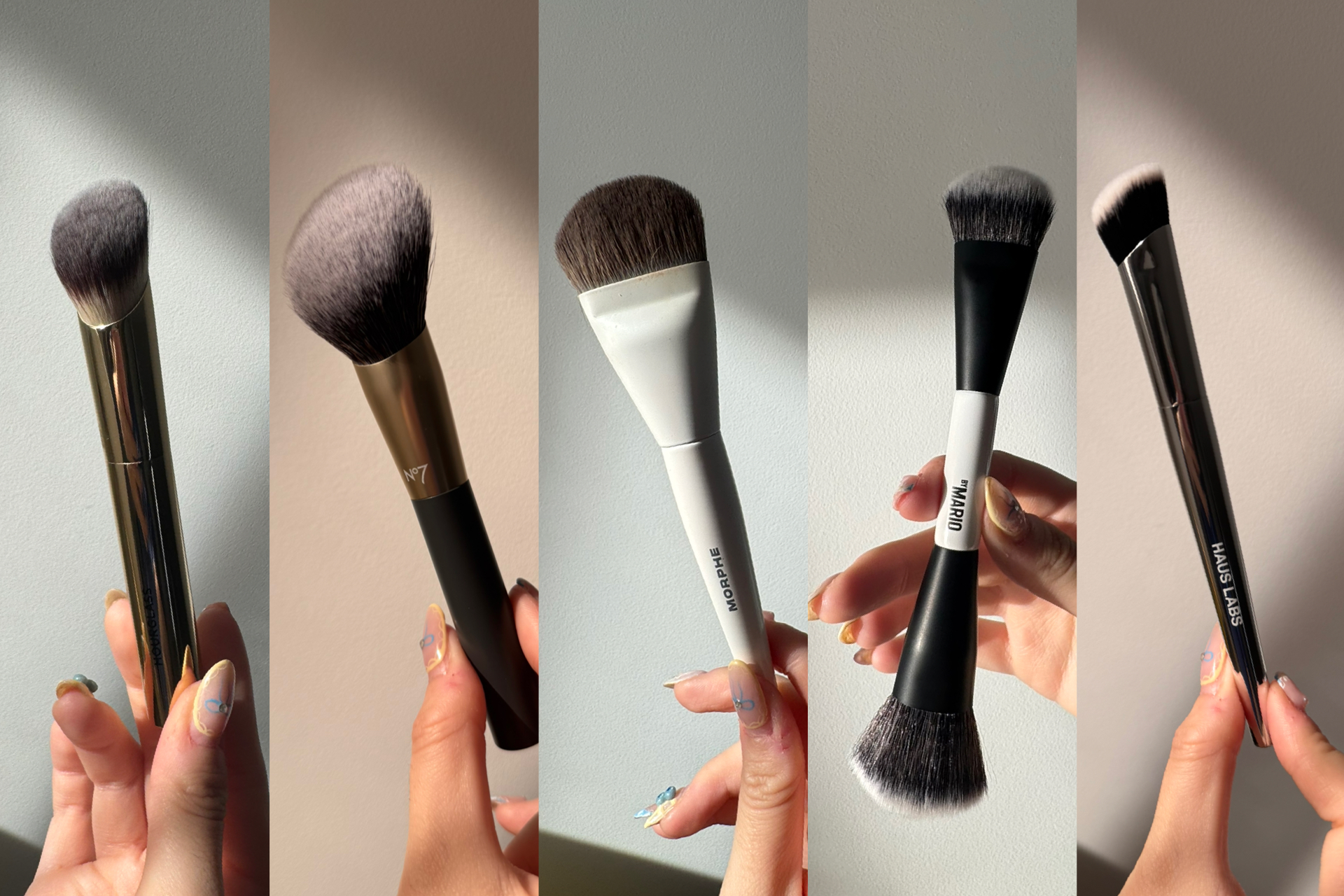 Denise Primbet testing the best makeup brushes