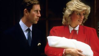 Prince Charles and Diana with Prince Harry as a baby