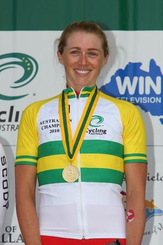 Amber Halliday (SA) is the 2010 women's time trial Champion