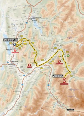 2013 Critérium du Dauphiné stage 5 map