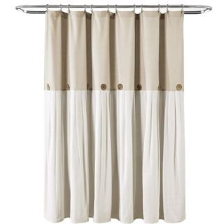 Lush Decor Button Shower Curtain