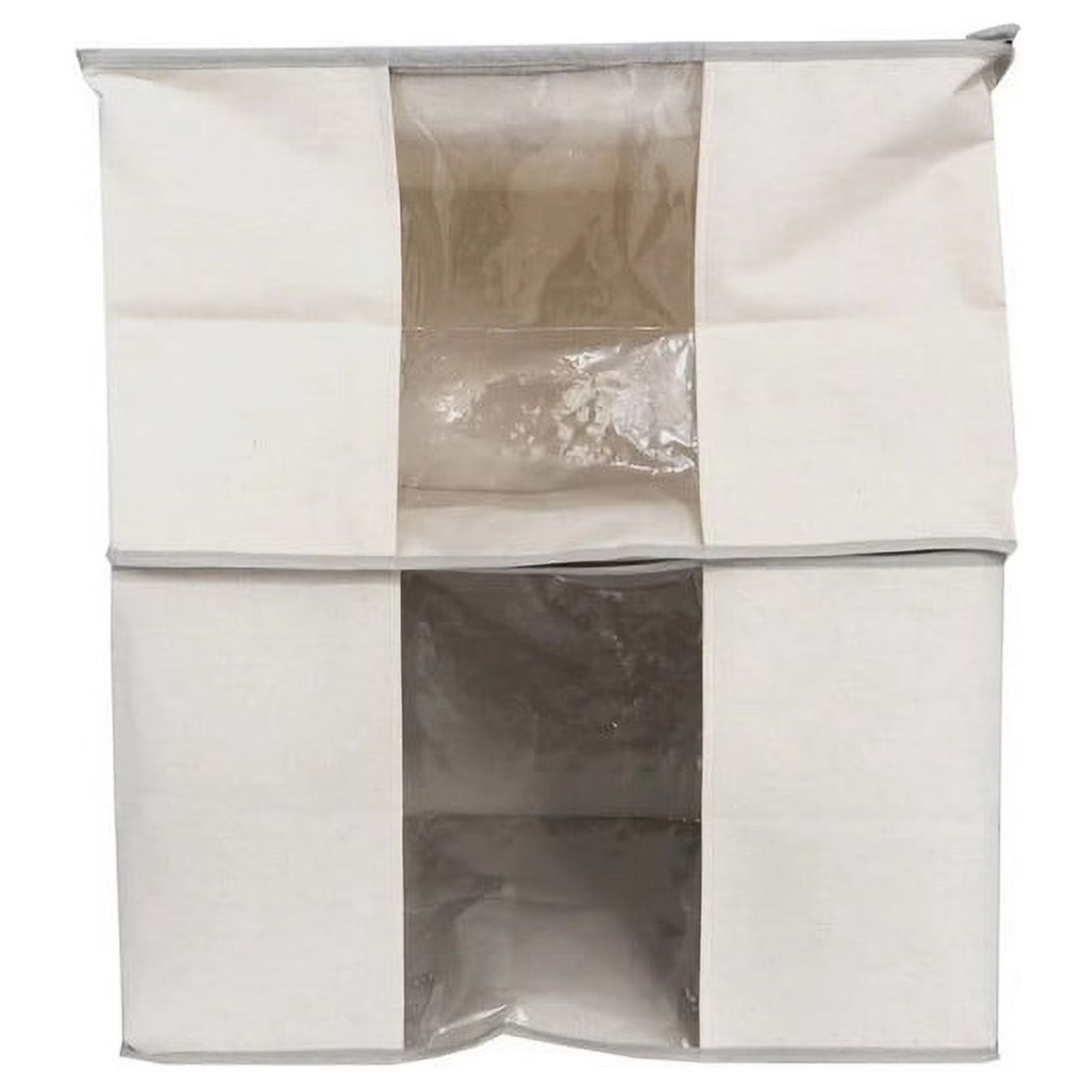 Mainstays 2-Pack Canvas Closet Storage Organizer Bags with Clear Front Window