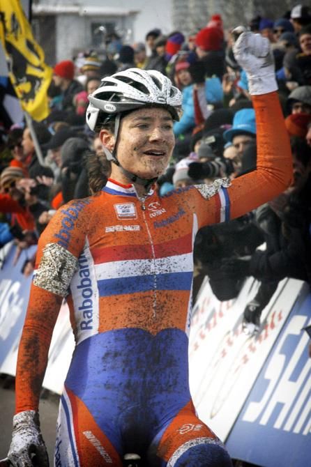 Marianne Vos wins the second of three gold medals for the Netherlands