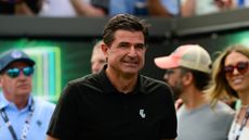 LIV Golf CEO Scott O'Neil smiles during the 2025 LIV Golf Team Championship