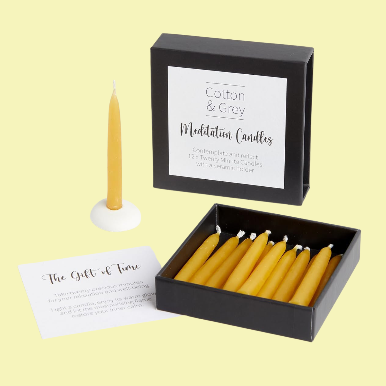 A set of beeswax candles