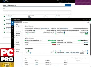 New 3CX portal with its detailed system information