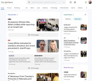 Google News 2022 Redesign
