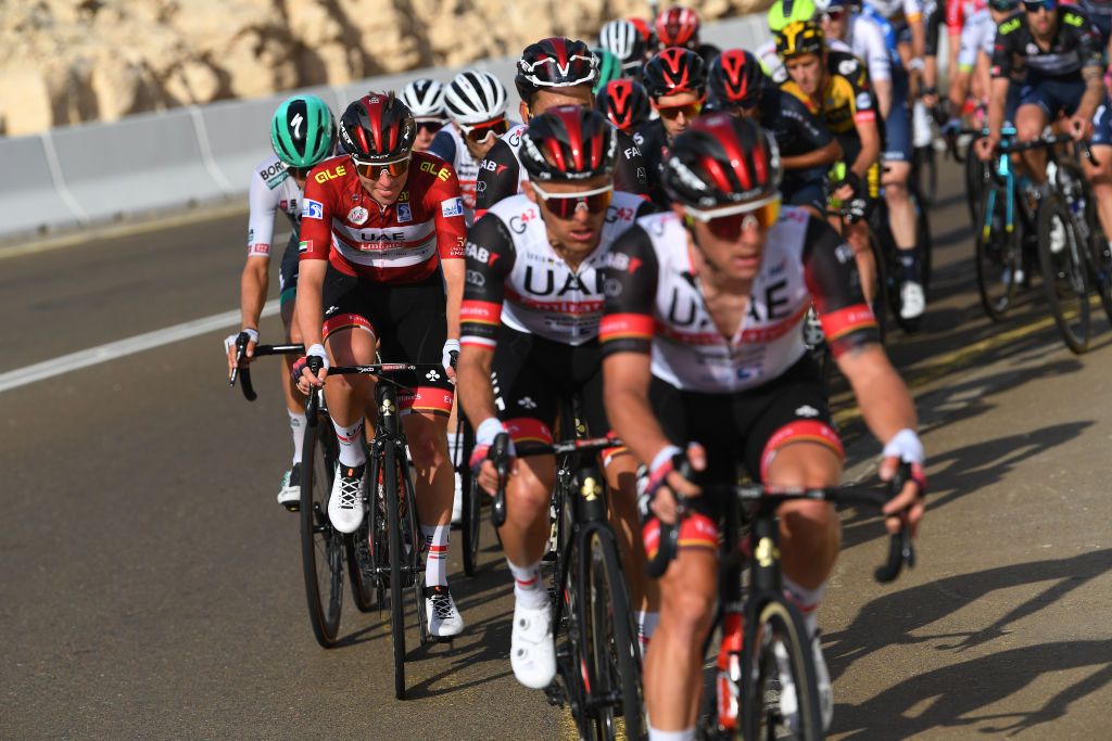 UAE Team Emirates lead the peloton