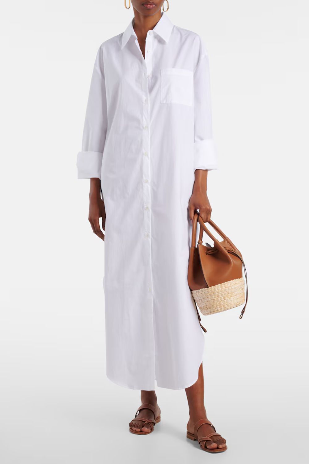 The Frankie Shop Helena cotton shirt dress