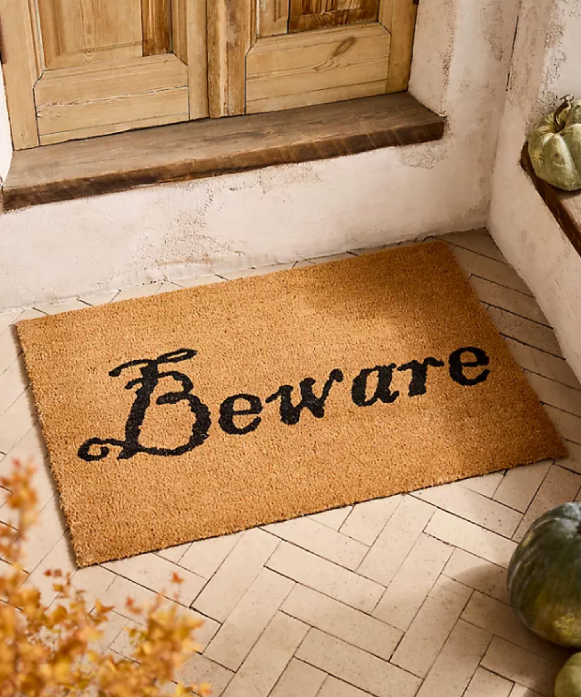 Beware slogan doormat