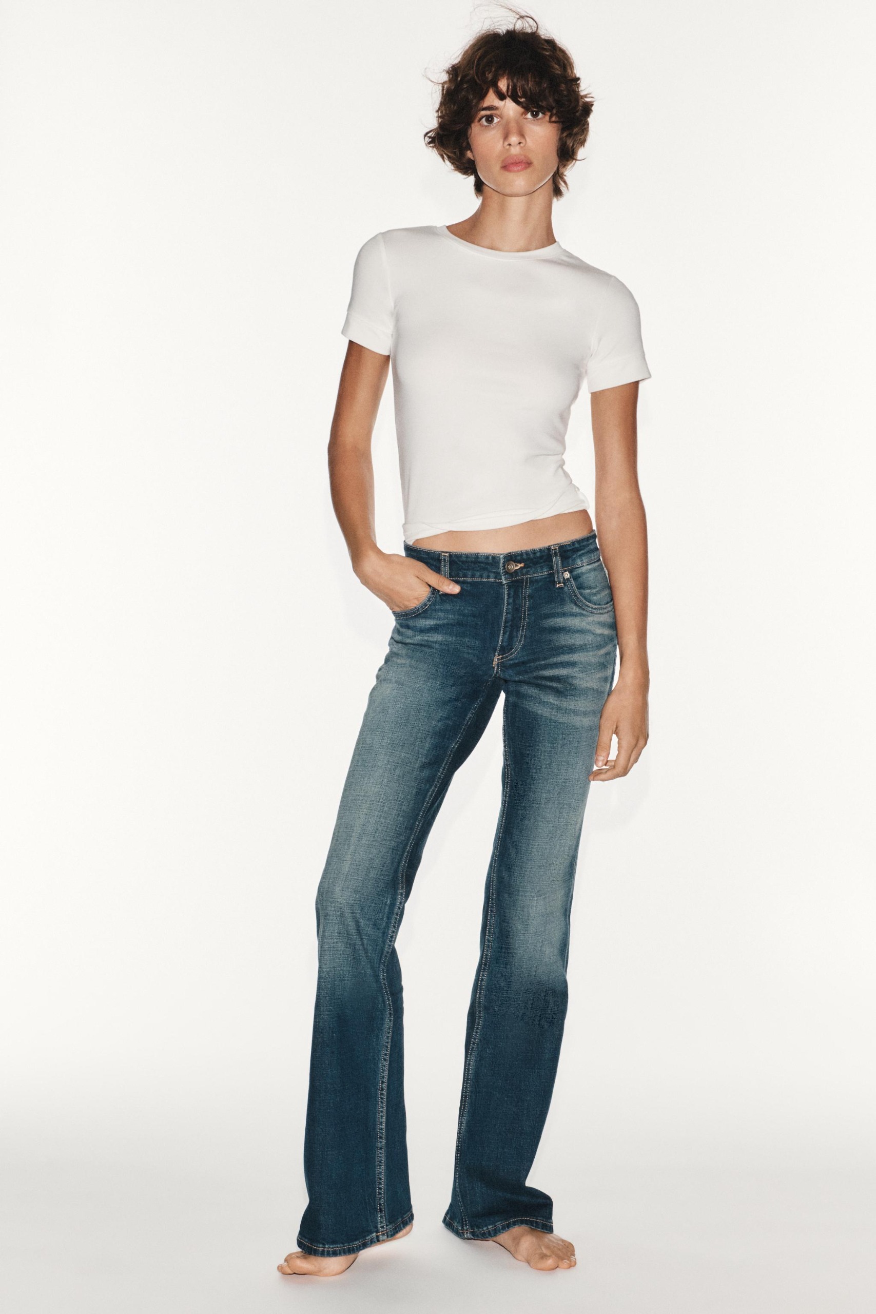 Trf Low-Rise Bootcut Jeans - Blue - 4