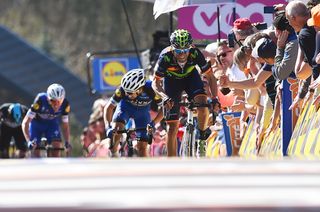 Alejandro Valverde just metres from a historic fourth Fleche victory