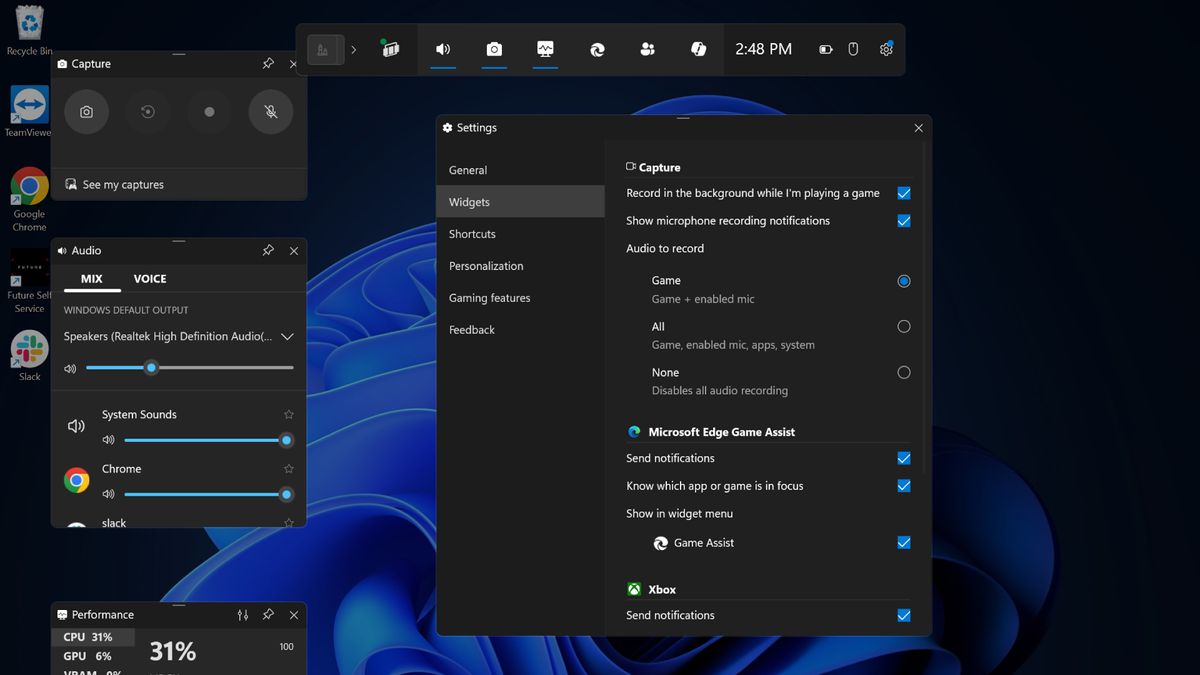Xbox Game bar in Windows 11