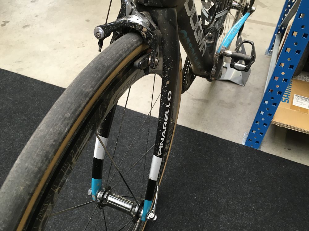Bladed spokes on carbon rims stood up to the challenge of Paris-Roubaix.