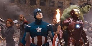 Original Avengers during Battle of New York