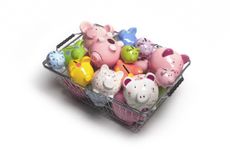 basket of piggy banks