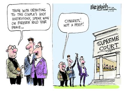 Political cartoon gay marriage Supreme Court U.S.