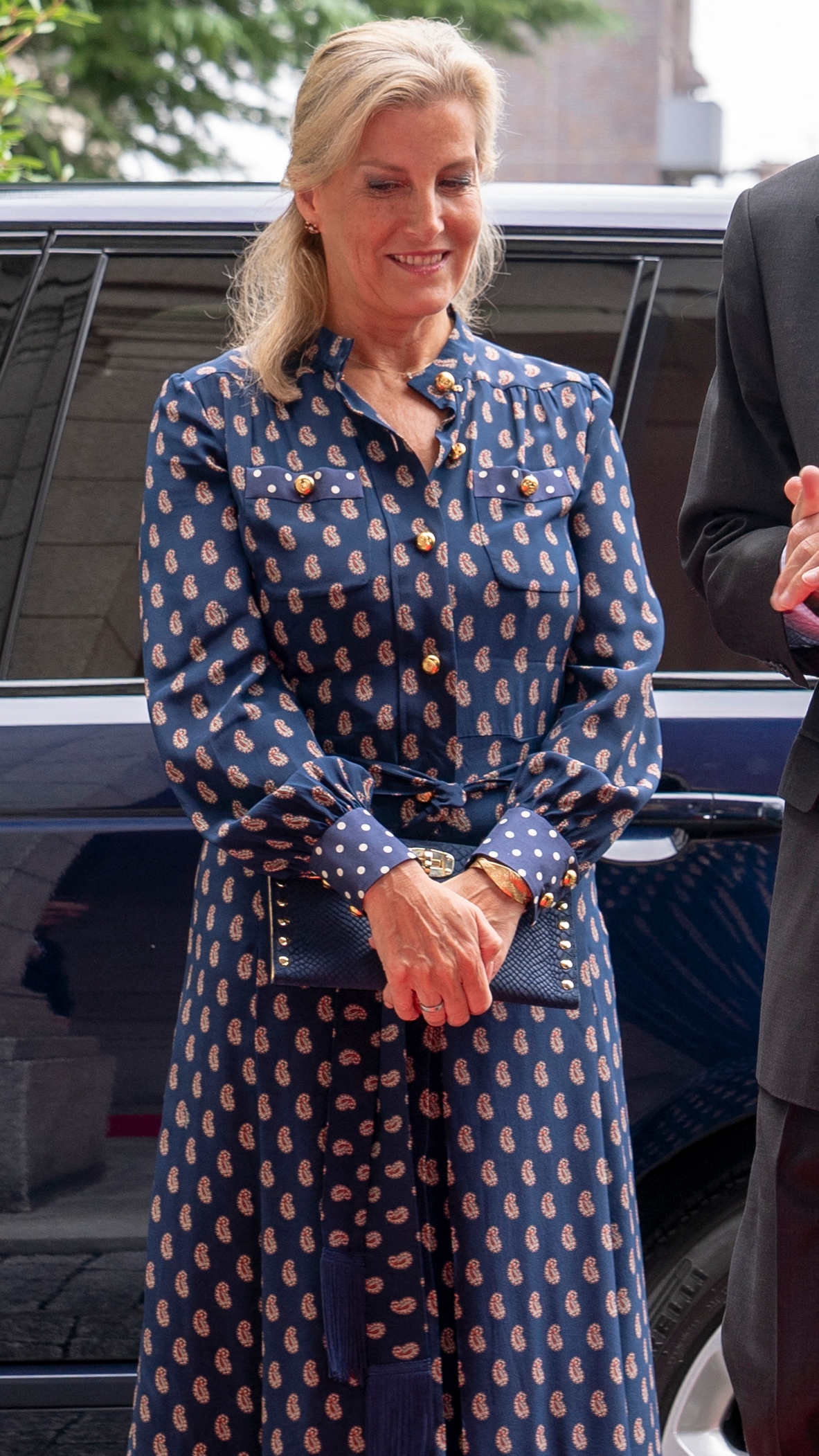 Sophie, Duchess of Edinburgh is welcomed by Britain&#039;s Ambassador to Japan Julia Longbottom
