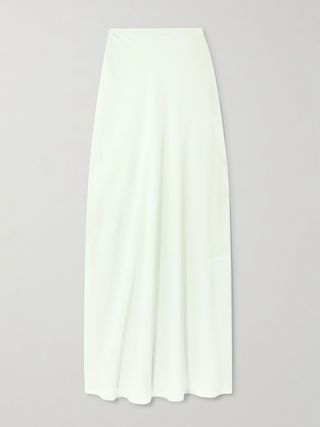 Biarritz silk crepe de chine long skirt