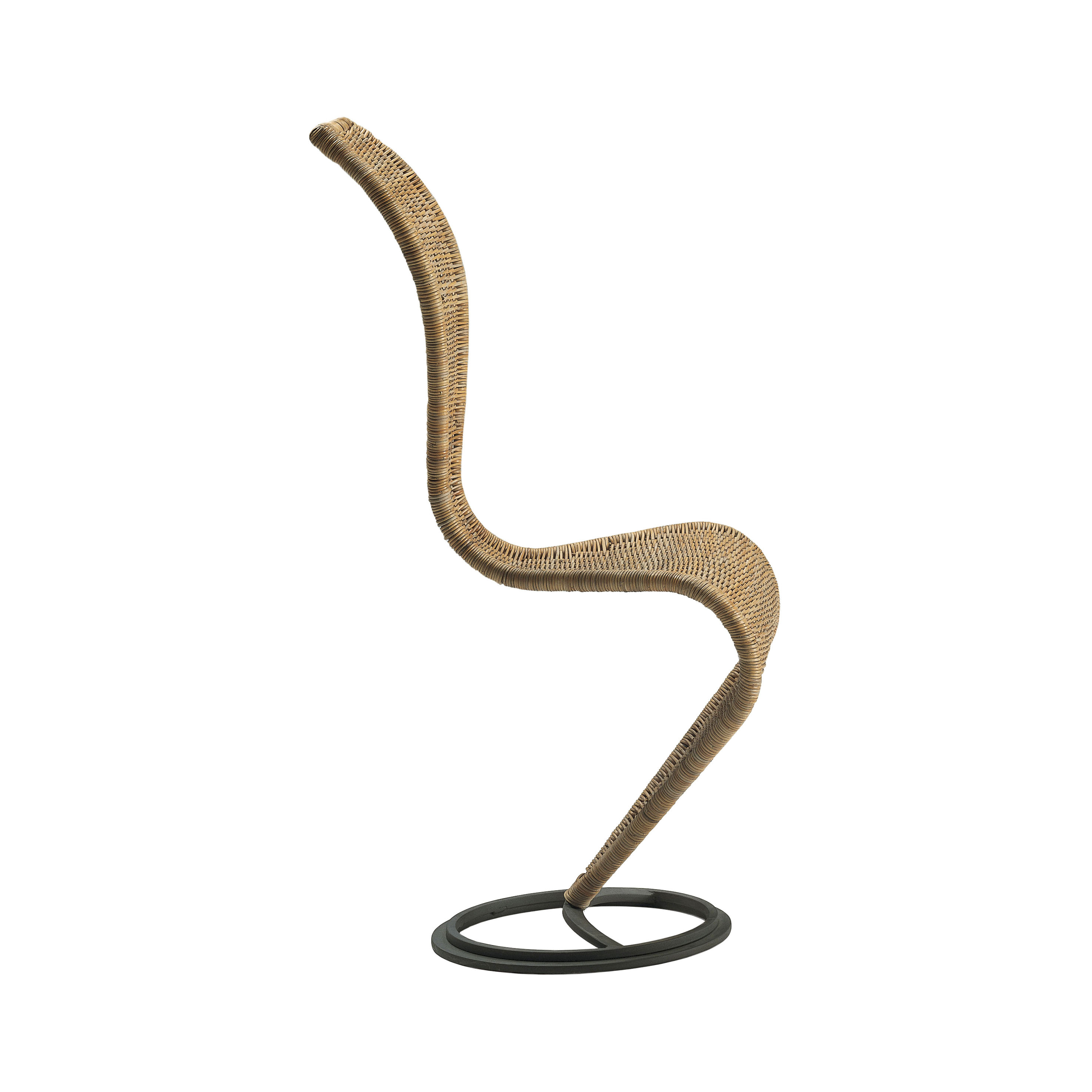 S shaped wicker chair by Tom Dixon for Cappellini