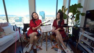 Content creator and actress Shuang Hu and Nicki Sun on the set of &ldquo;The Nicki Sun Show.&rdquo;