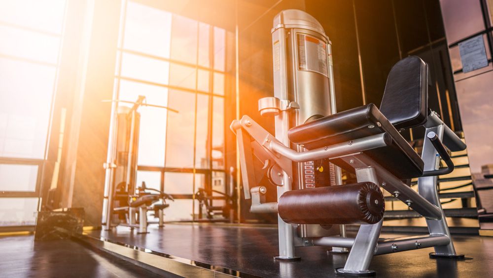 Weights machine in gym