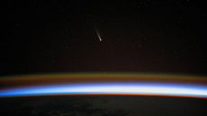 Comet Tsuchinshan&ndash;ATLAS above Earth taken from the International Space Station