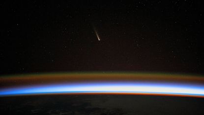 Comet Tsuchinshan&ndash;ATLAS above Earth taken from the International Space Station