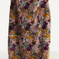 Floral Faux Fur Throw | $128.00 at Anthropologie