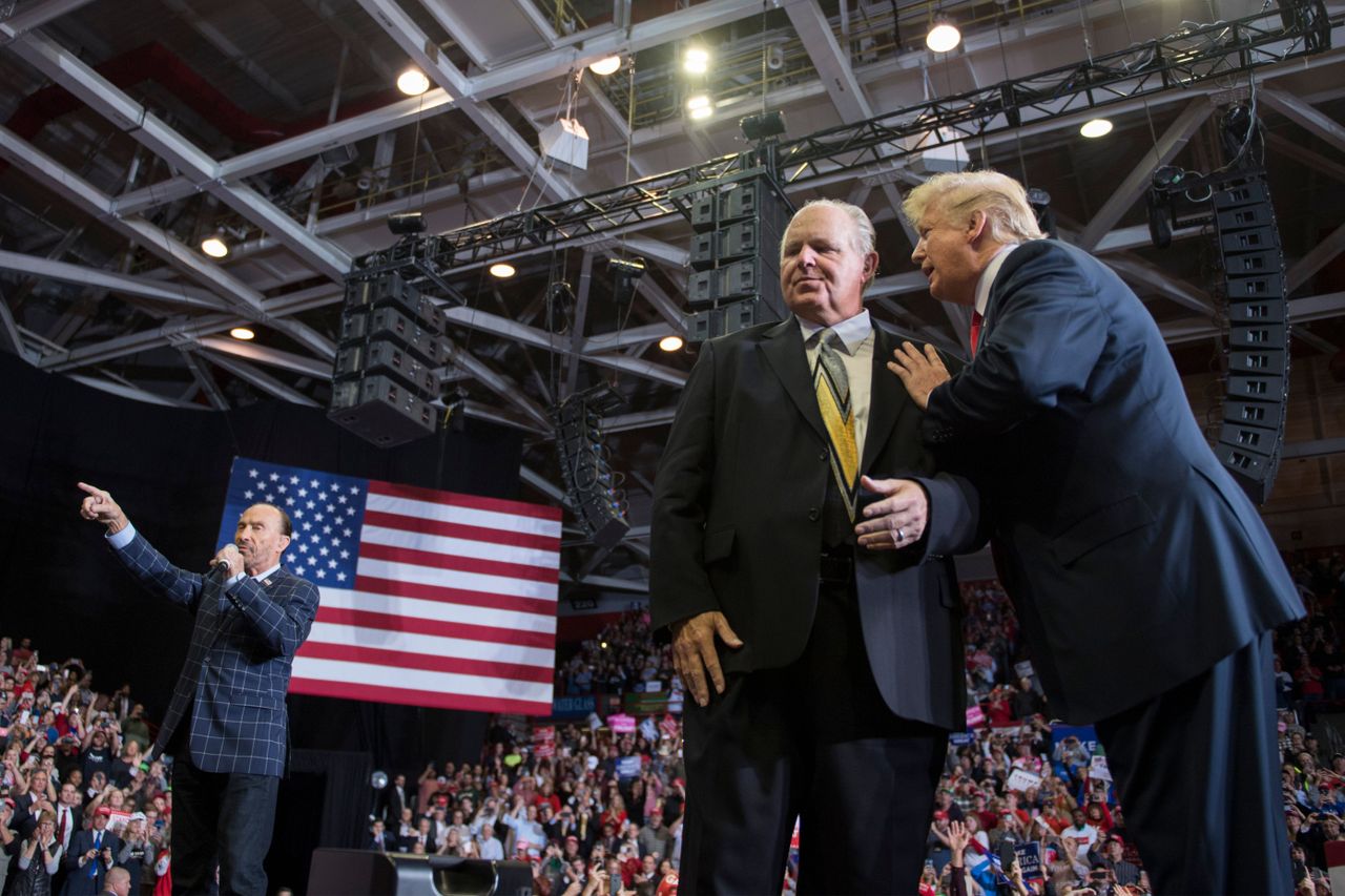 Rush Limbaugh and President Trump.