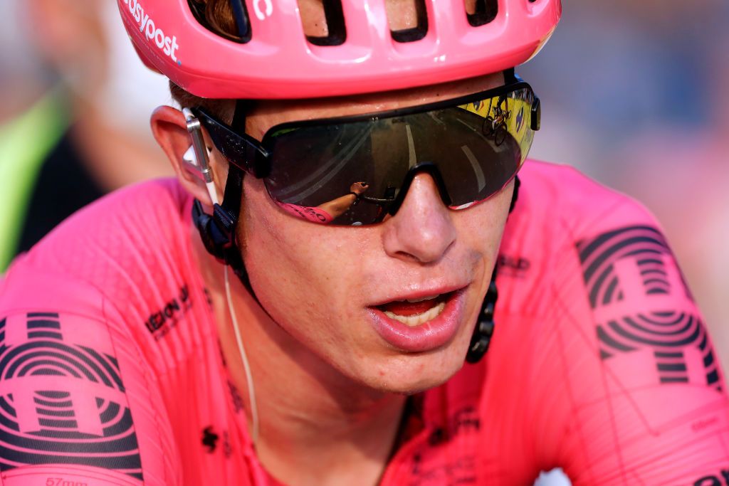 KRAKOW POLAND AUGUST 15 Julius Van Den Berg of The Netherlands and Team EF Education Nippo celebrates at finish line as stage winner during the 78th Tour de Pologne 2021 Stage 7 a 145km stage from Zabrze to Krakw TourdePologne TDP2021 UCIWT on August 15 2021 in Krakow Poland Photo by Bas CzerwinskiGetty Images