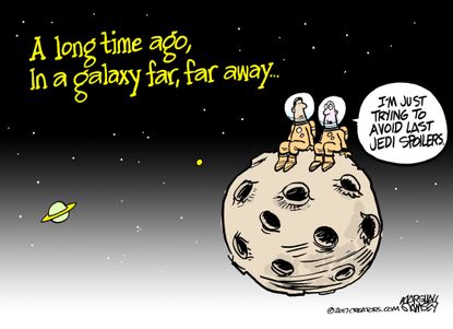 Editorial cartoon U.S. Star Wars spoilers