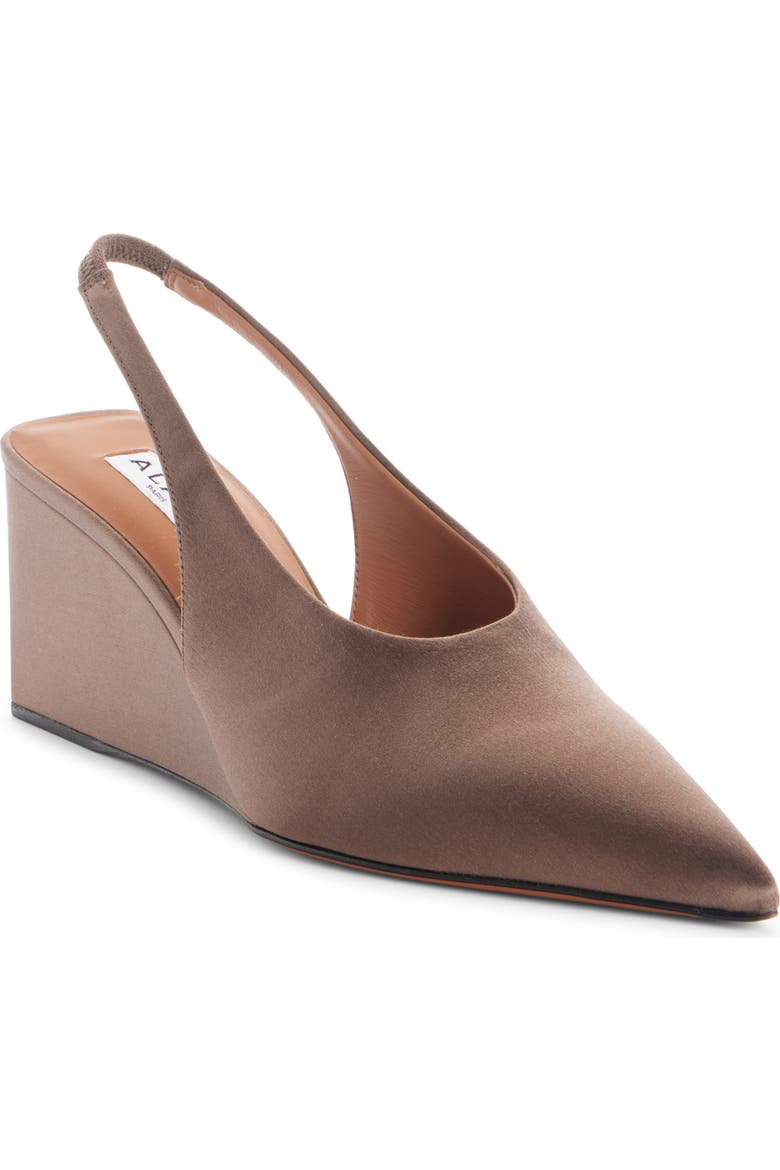 Cube Slingback Wedge Pump