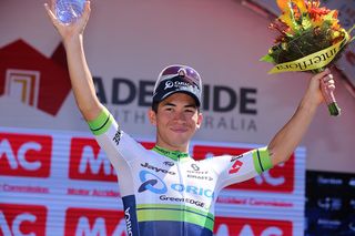 Caleb Ewan on the podium