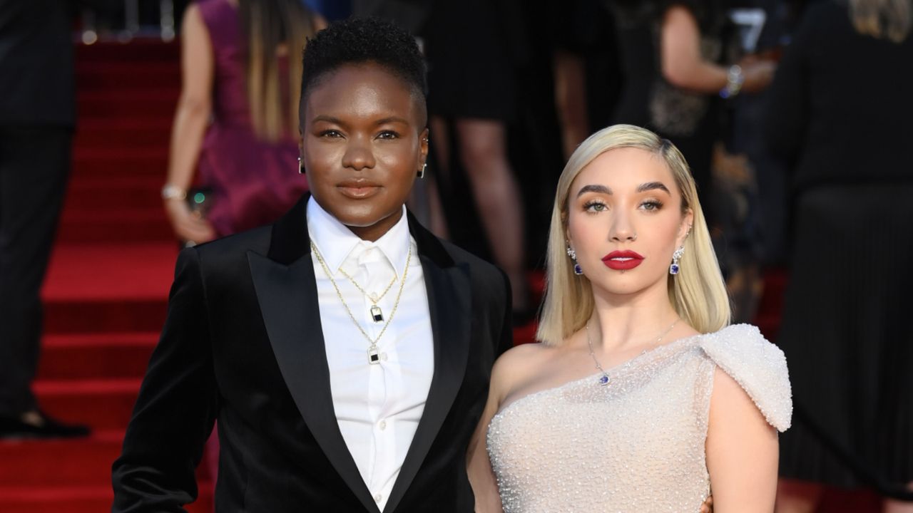 Nicola Adams has welcomed a baby boy - Nicola Adams and Ella Baig attend the &quot;No Time To Die&quot; World Premiere at Royal Albert Hall on September 28, 2021 in London, England