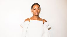 solange knowles on a white background