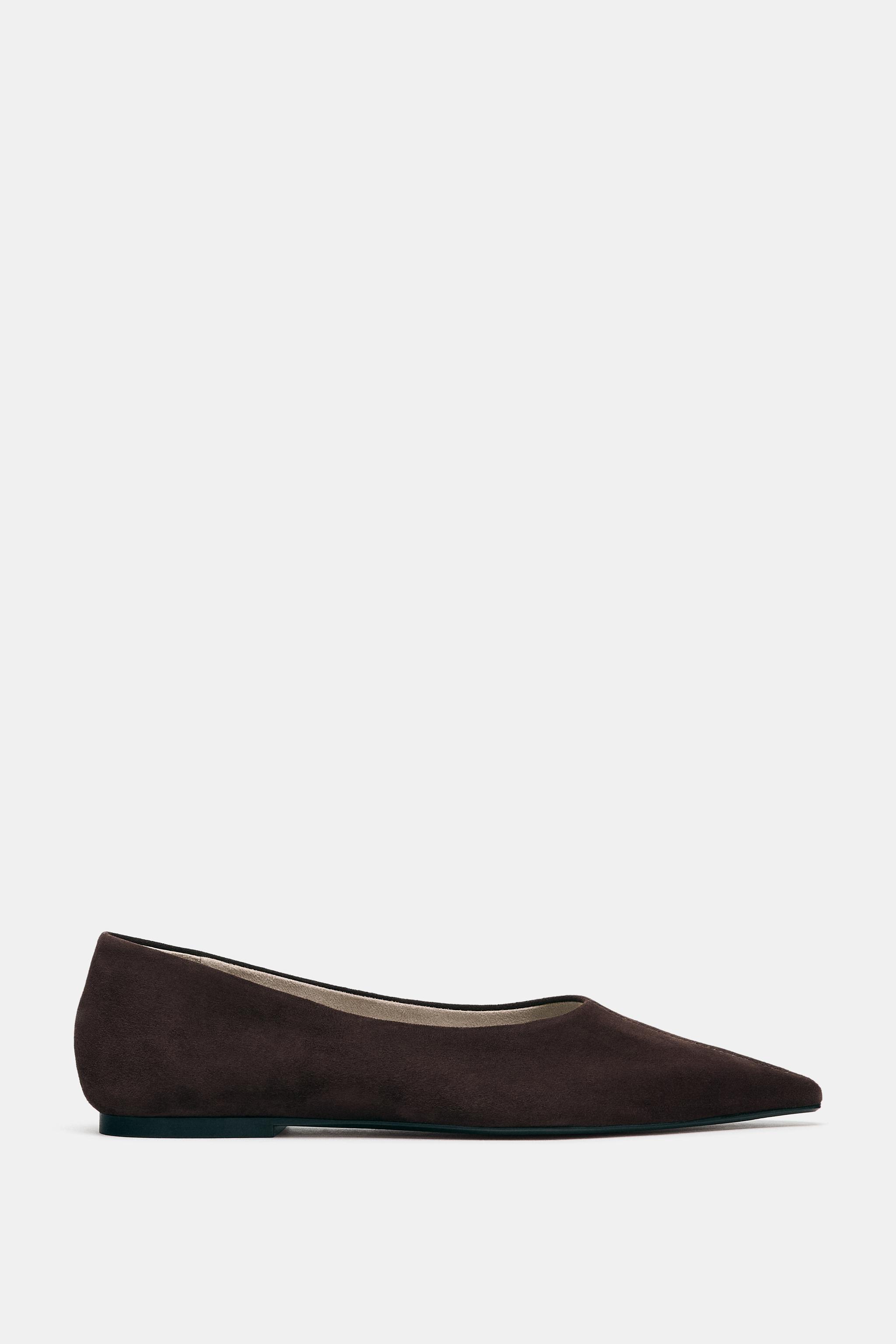 Suede Pointed Ballet Flats