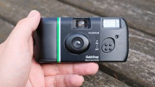 Photograph of Fujifilm QuickSnap Black and White disposable camera